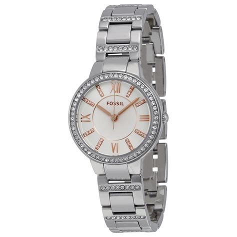 virginia stainless steel watch and jewelry box set|fossil virginia stainless steel.